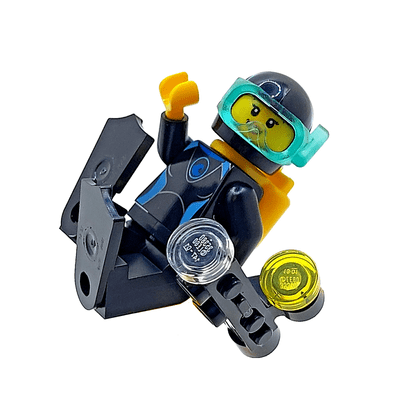 LEGO® Scuba Diver Gift Female Minifigure + Camera & Breathing Gear Ocean Boat Sea Mothers Day Idea
