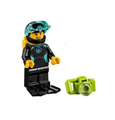 LEGO® Scuba Diver Gift Female Minifigure & Camera & Breathing Gear Ocean Boat Sea Mothers Day