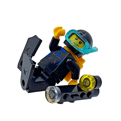 LEGO® Scuba Diver Gift Male Minifigure + Camera & Breathing Gear Boat Ocean Sea Dad Fathers Day Idea