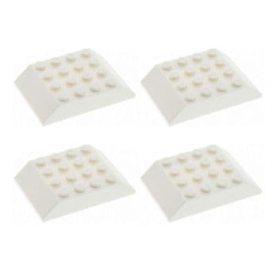 LEGO® Spare Parts 4x Train Carriage Roof Tile Slope 4X6 32083 White