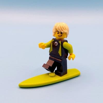 LEGO® Surfer Paddle Boarder Gift Ornament Minifigure & Surf Board Water Sports Fathers Day Idea