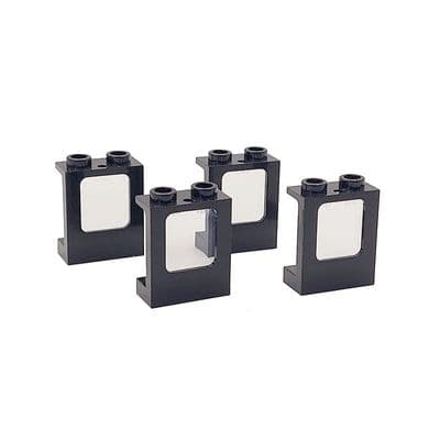 LEGO® Train 4x 1x2x2 Carriage Black Window Frame 60032 With Glass 60601