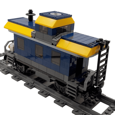 LEGO® Train Custom Made Caboose Guard Van Luggage Car Wagon Cargo Carriage 1 60509 60511