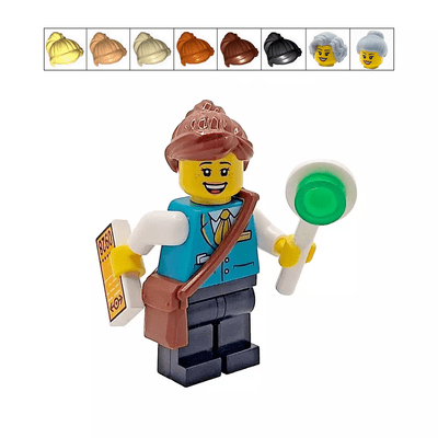 LEGO® Train Manager Gift Female Minifigure Station Platform Railway Worker Conductor Mothers Day
