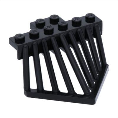 LEGO® Train Part Black Cow Catcher 2x6 Steam Locomotive Front Plow Grill 90201