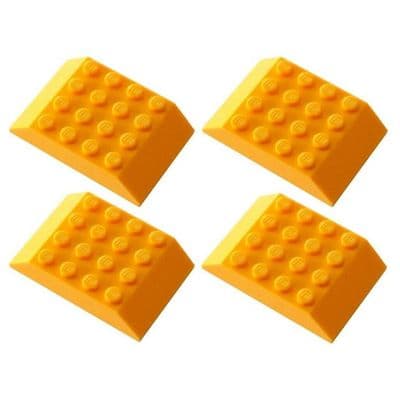 LEGO® Train Parts 4x Carriage Roof Tile Slope 4X6 32083 Bright Light Orange