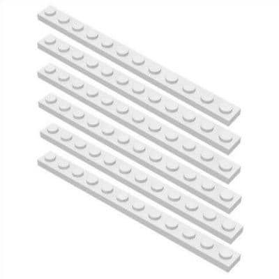 LEGO® Train Parts 6x 1x12 Plate 60479 White Star Wars City Creator Space