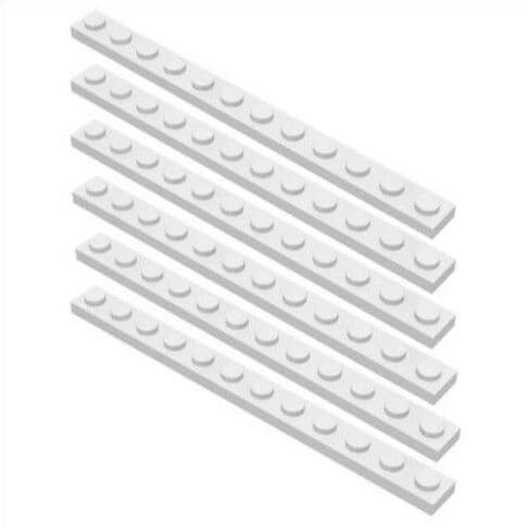 LEGO® Train Parts 6x 1x12 Plate 60479 White Star Wars City Creator Space