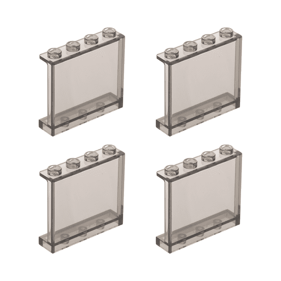 LEGO® Train Parts Pack Of Four 1x4x3 Carriage Window Trans Black Panel 60581