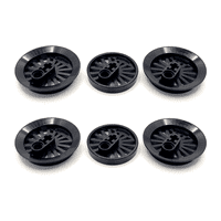 LEGO® Train Parts Steam Locomotive Set Of 6 Black Spoked Wheels 85489