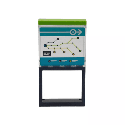 LEGO® Train Platform Map Information Sign Station Railway Accessory City
