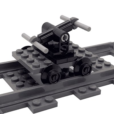 LEGO® Train Railway Track Minifigure Pump Car Hand Maintenance Railroad Trolley Jigger