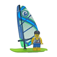 LEGO® Windsurfer Gift & Male Minifigure Boat Beach Water Sports Surfer Ocean Dad Fathers Day Idea