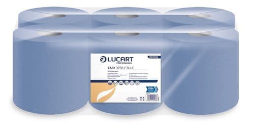 1 Pallet 60 Cases Premium Blue Embossed 2ply Centrefeed Paper Roll
