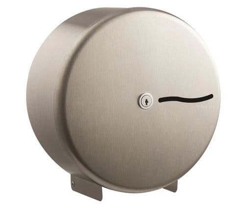 Brushed Stainless Steel 12" Jumbo Toilet Roll Dispenser