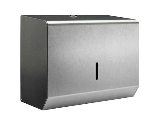 Brushed Stainless Steel Hand Towel Dispenser - Small