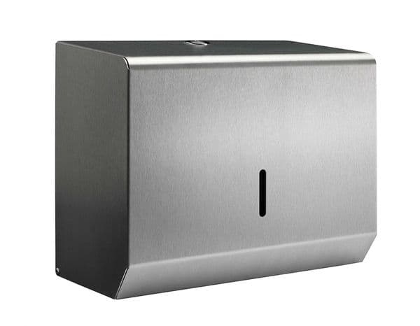 Brushed Stainless Steel Hand Towel Dispenser - Small