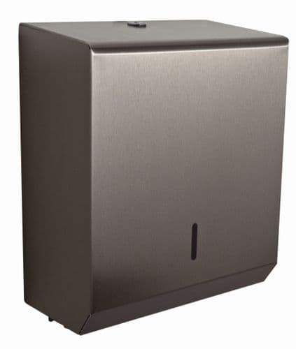 Brushed Stainless Steel Hand Towel Dispenser - Standard