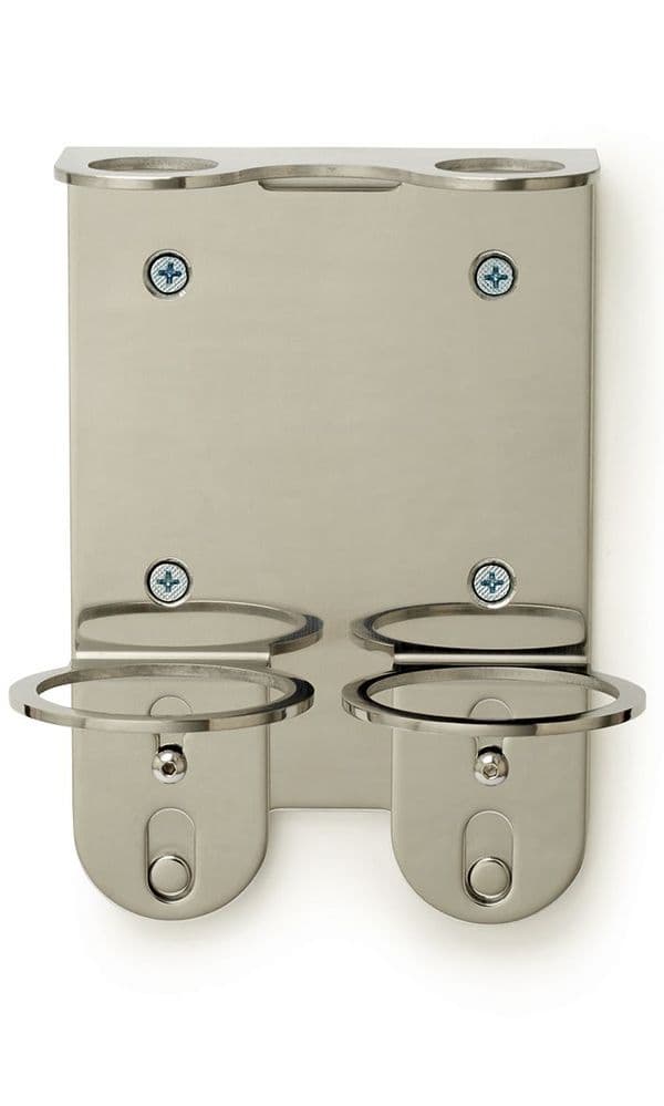 Duck Island Chrome Wall Mounted Double Security Bracket for 250ml Duck Island Bottles