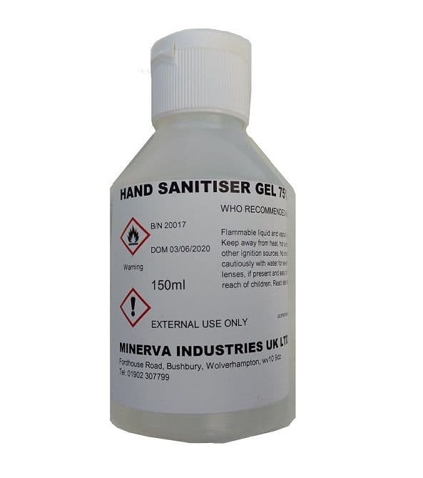 Hand Sanitiser Gel 75% Alcohol - WHO & HSE Approved - Conforms to EN1500 & EN12791 - Various Sizes
