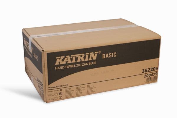Katrin Recycled Interfold Blue Paper Towel
