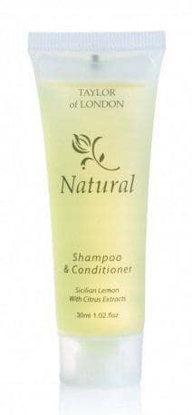 Taylor of London Natural 30ml Hotel Shampoo & Conditioner Tubes