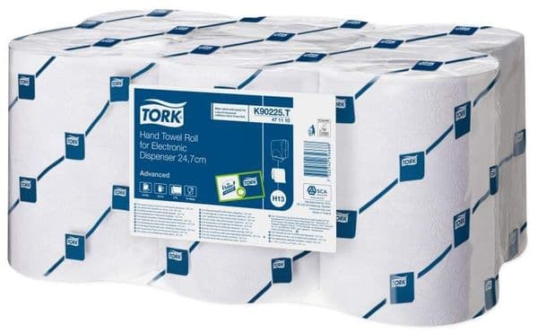 Tork H13 Hand Towel Roll 2 Ply White for Electronic Dispenser 24.7cm 471110