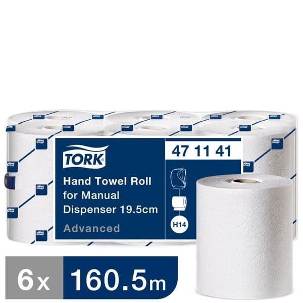Tork Hand Towel Roll 160 45M White 2 Ply 471141