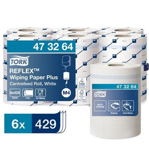 Tork Reflex Wiping Paper Plus Towel White 150M - 473264