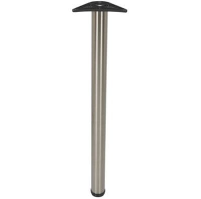 Satin Steel Worktop Leg - 870mm