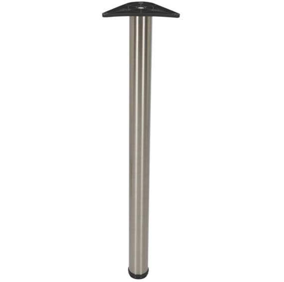 Satin Steel Worktop Leg - 870mm