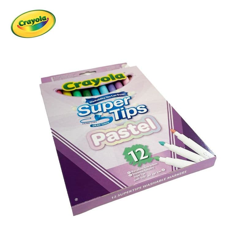 Crayola Super Tips Pastel Markers 12 Pack