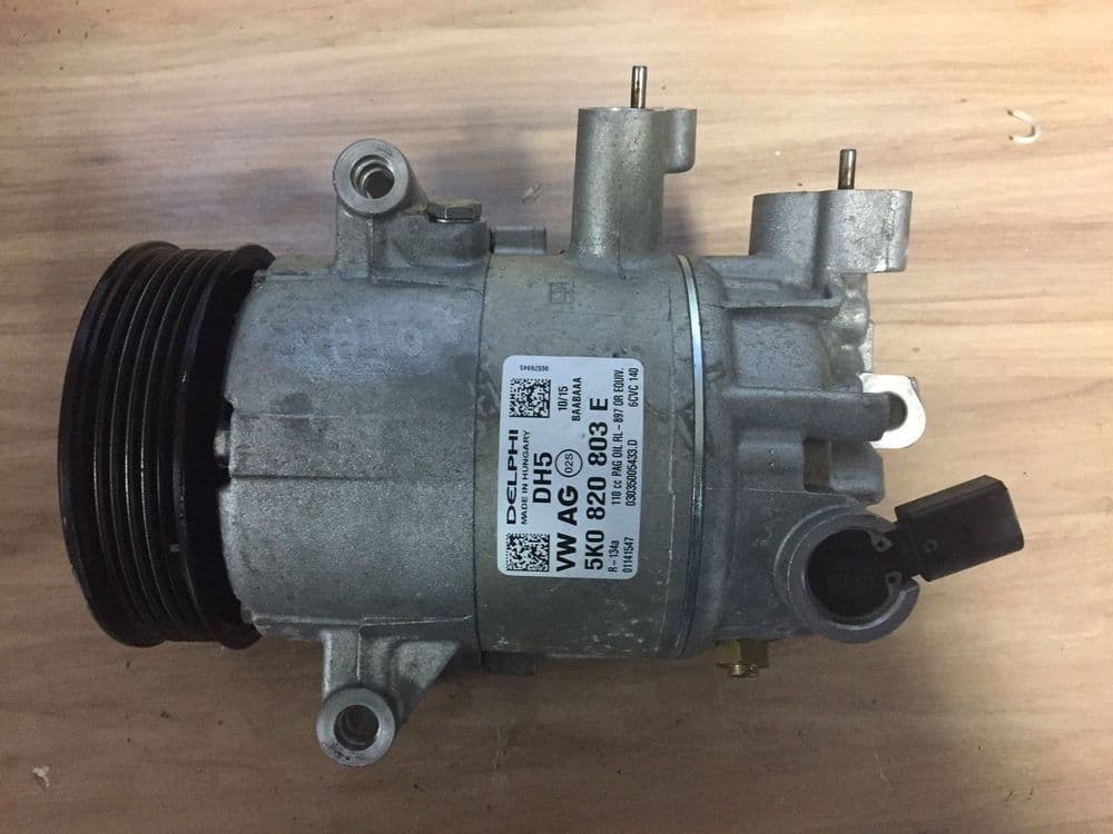 VW CADDY GOLF MARK 7 DLEPHI AIRCON PUMP COMPRESSOR 5K0820803E DH5