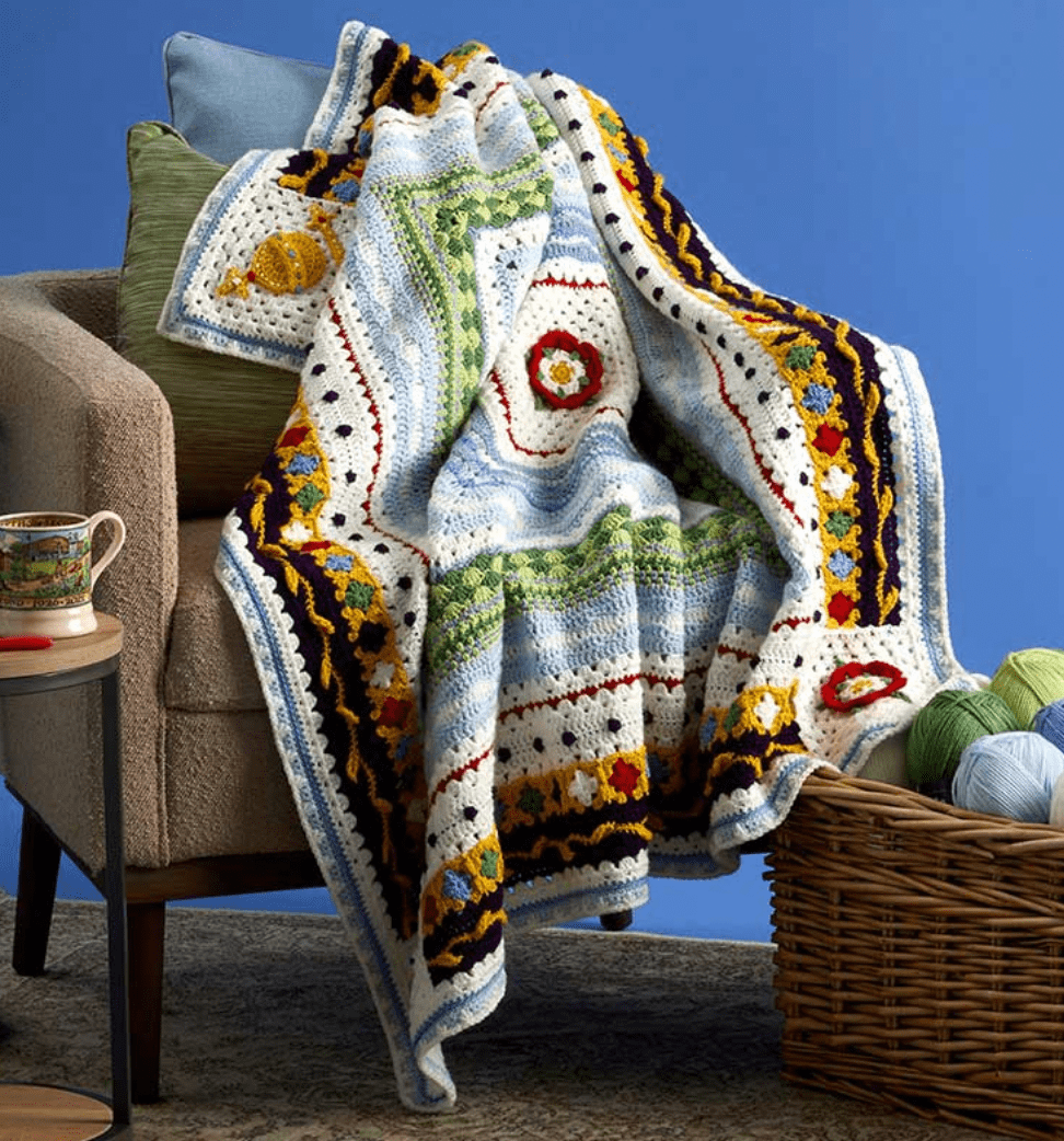 CAL Sirdar Coronation Keepsake Blanket Made By Anita Crochet Along