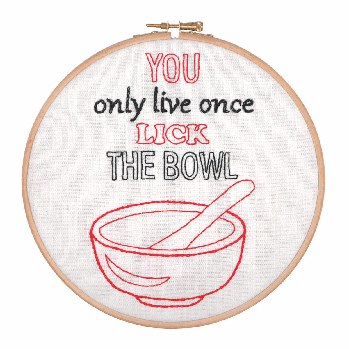 Anchor Embroidery Hoop Kit Lick the Bowl