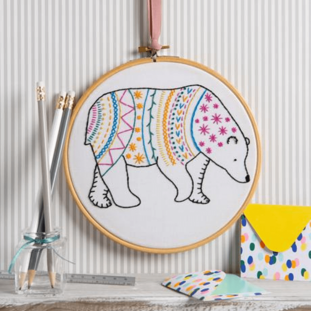 Hawthorn Handmade Bear Contemporary Embroidery Kit