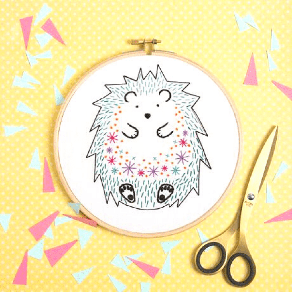 Hawthorn Handmade Hedgehog Contemporary Embroidery Kit