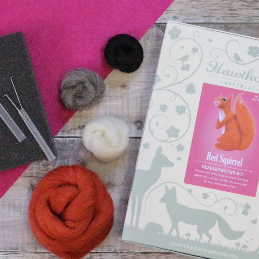 Hawthorn Handmade Red Squirrel Needle Felting Kit