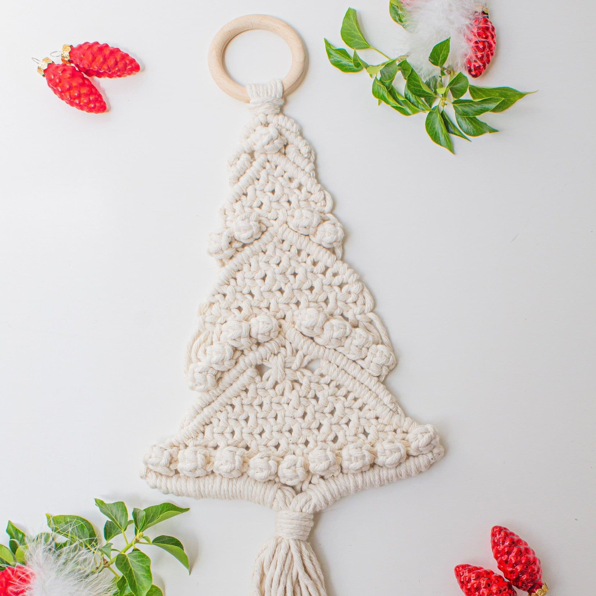 Hoooked Macrame Christmas Tree Wall Hanger Kit