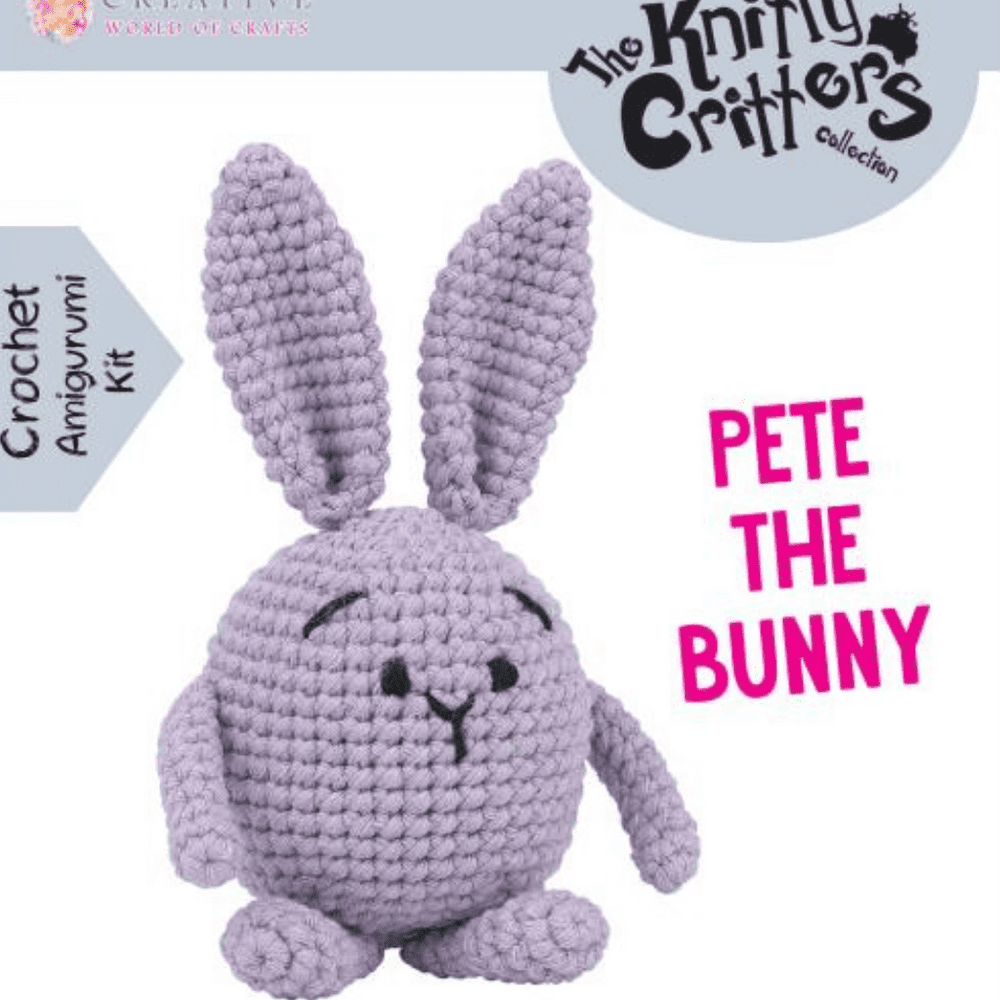 Knitty Critters Pete the Bunny Pouch Pal Crochet Kit