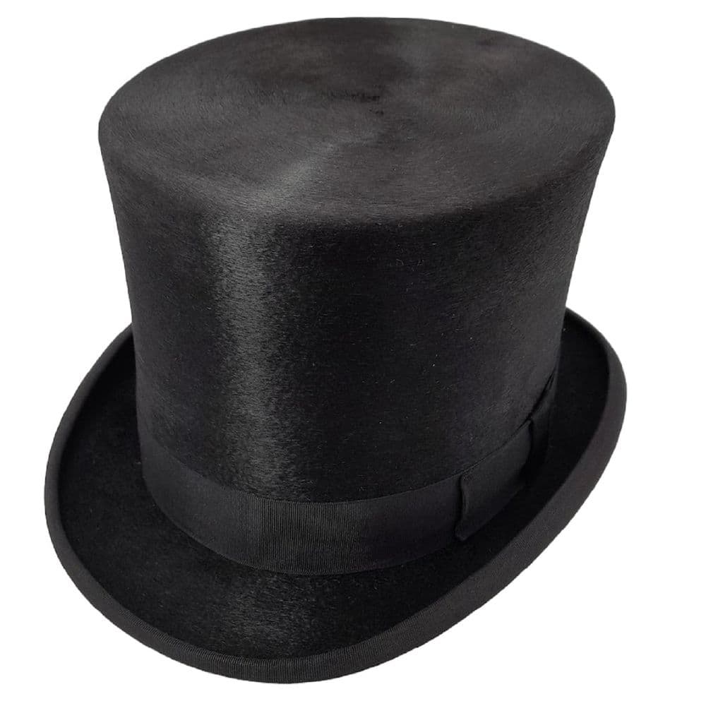 Black Fur Felt Melusine TALLER Top Hat