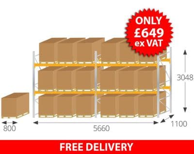 3M High Euro Pallet Racking deal