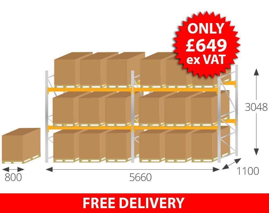 3M High Euro Pallet Racking deal