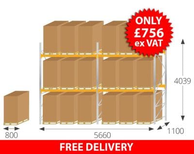 4M High Euro Pallet Racking deal