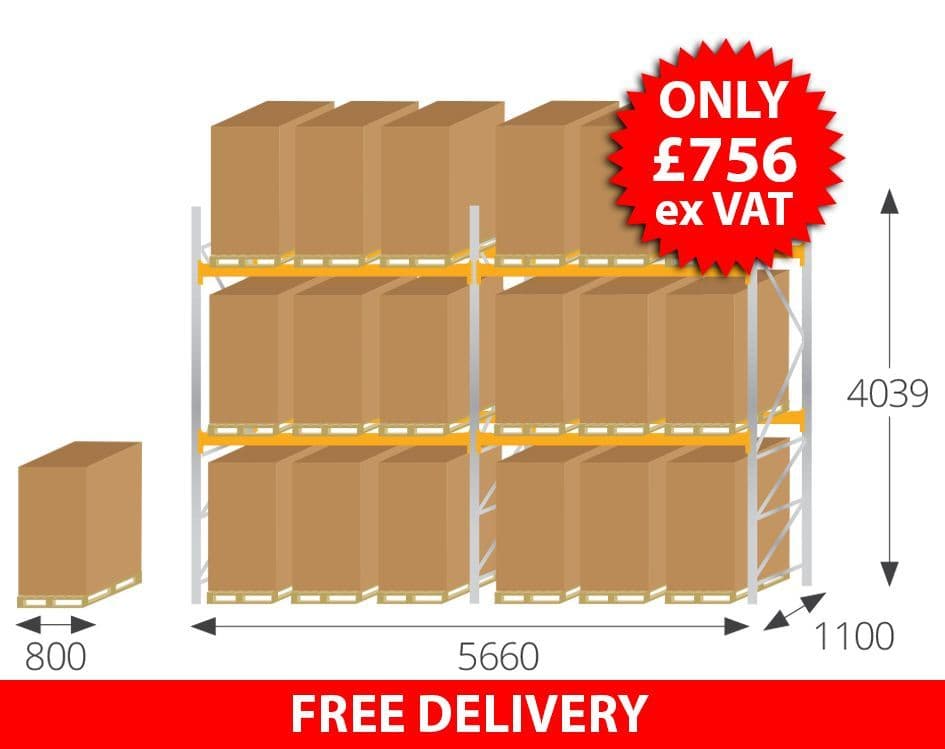 4M High Euro Pallet Racking deal