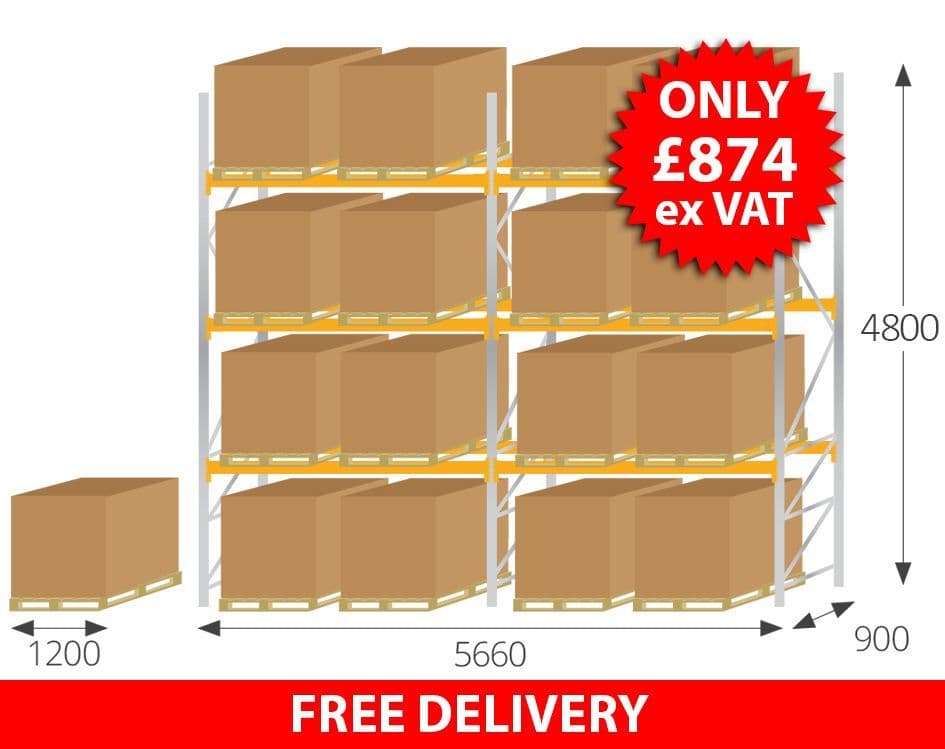 5M High UK Pallet Racking deal