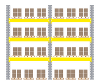 6m Wide Euro Pallet Racking
