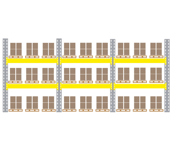 9m Wide Euro Pallet Racking