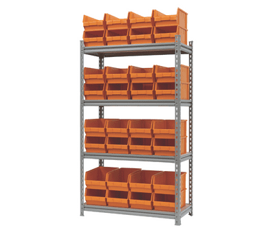 Easy Assemble Shelving - 2000mm High x 1200mm Wide x 400mm Deep