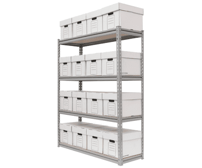 Easy Assemble Shelving - 2000mm High x 1200mm Wide x 600mm Deep